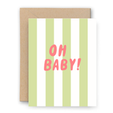 Oh Baby Cabana Stripe | Greeting Card