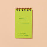 Letterpress Spiral Pocket Notebook | Blue/Green Stripe