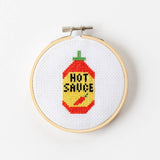 Hot Sauce | Mini Cross Stitch Kit