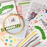 Sparkle Unicorn | Junior Cross Stitch Kit: Premium kit (with hoop and bag)