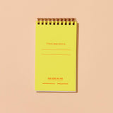 Letterpress Spiral Pocket Notebook | Red/Pink Stripe