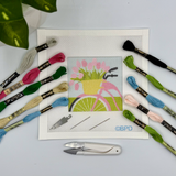 Bicycle with Pink Flowers | Needlepoint Kit