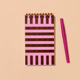 Letterpress Spiral Pocket Notebook | Riviera Stripe