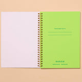 A5 Letterpress Spiral Notebook | Strawberry