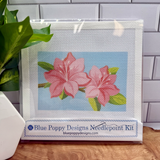 Azaleas (on blue) | Needlepoint Kit