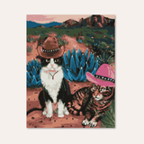 Cowboy Cats | Paint-by-Number Kit: 11x14 in.