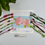 Azaleas (on blue) | Needlepoint Kit
