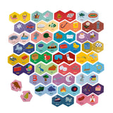 Rhyming Words Hexagon Puzzle Pairs