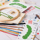 Ahoy Pirate | Junior Cross Stitch Kit: Premium kit (with hoop and bag)