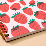 A5 Letterpress Spiral Notebook | Strawberry