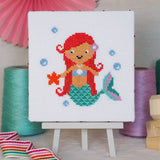 Splash Mermaid | Junior Cross Stitch Kit: Premium kit (with hoop and bag)