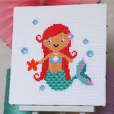 Splash Mermaid | Junior Cross Stitch Kit: Premium kit (with hoop and bag)