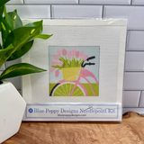 Bicycle with Pink Flowers | Needlepoint Kit