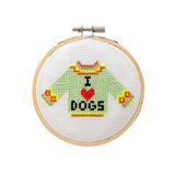 I Love Dogs | Mini Cross Stitch Kit